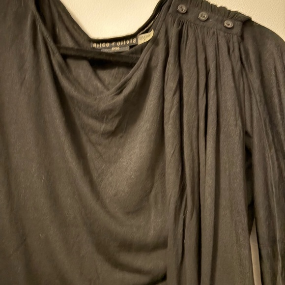 Alice & Olivia Dolman Sleeve Tee with Removable Wrap Scarf SZ M - Picture 2 of 10